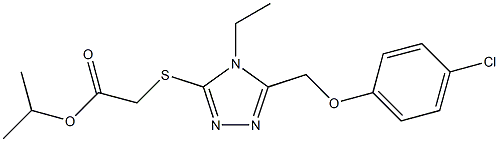 1-methylethyl [(5-{[(4-chlorophenyl)oxy]methyl}-4-ethyl-4H-1,2,4-triazol-3-yl)sulfanyl]acetate Struktur