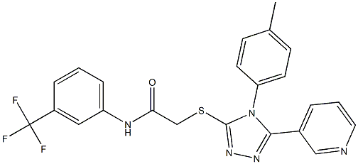 2-{[4-(4-methylphenyl)-5-pyridin-3-yl-4H-1,2,4-triazol-3-yl]sulfanyl}-N-[3-(trifluoromethyl)phenyl]acetamide Structure