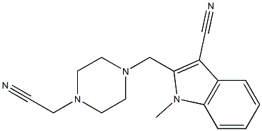 2-{[4-(cyanomethyl)-1-piperazinyl]methyl}-1-methyl-1H-indole-3-carbonitrile