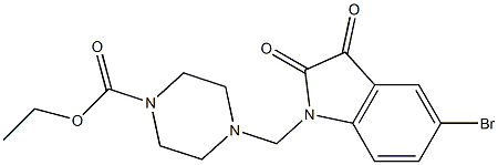 ethyl 4-[(5-bromo-2,3-dioxo-2,3-dihydro-1H-indol-1-yl)methyl]-1-piperazinecarboxylate Structure