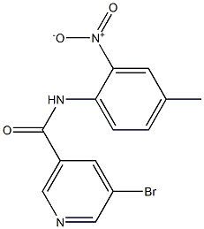 5-bromo-N-{2-nitro-4-methylphenyl}nicotinamide 结构式