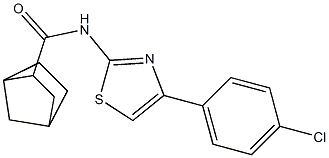 N-[4-(4-chlorophenyl)-1,3-thiazol-2-yl]bicyclo[2.2.1]heptane-2-carboxamide Struktur