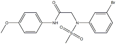 2-[3-bromo(methylsulfonyl)anilino]-N-(4-methoxyphenyl)acetamide