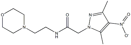 2-{4-nitro-3,5-dimethyl-1H-pyrazol-1-yl}-N-[2-(4-morpholinyl)ethyl]acetamide Structure