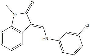 3-[(3-chloroanilino)methylene]-1-methyl-1,3-dihydro-2H-indol-2-one,,结构式