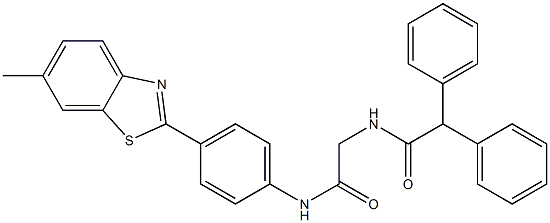  N-{2-[4-(6-methyl-1,3-benzothiazol-2-yl)anilino]-2-oxoethyl}-2,2-diphenylacetamide