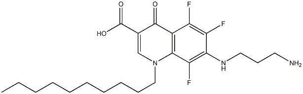 7-[(3-aminopropyl)amino]-1-decyl-5,6,8-trifluoro-4-oxo-1,4-dihydro-3-quinolinecarboxylic acid