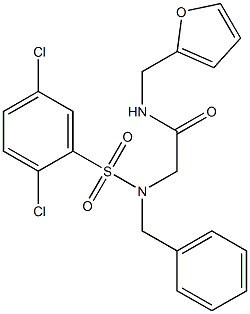 2-{benzyl[(2,5-dichlorophenyl)sulfonyl]amino}-N-(2-furylmethyl)acetamide