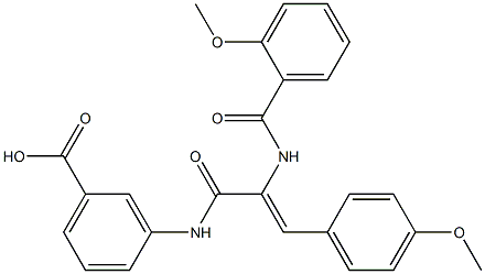 3-{[2-[(2-methoxybenzoyl)amino]-3-(4-methoxyphenyl)acryloyl]amino}benzoic acid Structure