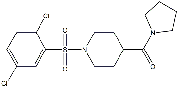 1-[(2,5-dichlorophenyl)sulfonyl]-4-(1-pyrrolidinylcarbonyl)piperidine Structure