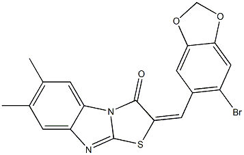  2-[(6-bromo-1,3-benzodioxol-5-yl)methylene]-6,7-dimethyl[1,3]thiazolo[3,2-a]benzimidazol-3(2H)-one