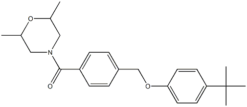 4-tert-butylphenyl 4-[(2,6-dimethyl-4-morpholinyl)carbonyl]benzyl ether,,结构式