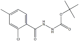 tert-butyl 2-(2-chloro-4-methylbenzoyl)hydrazinecarboxylate,,结构式