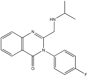 3-(4-fluorophenyl)-2-[(isopropylamino)methyl]-4(3H)-quinazolinone 结构式