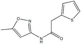 N-(5-methyl-3-isoxazolyl)-2-(2-thienyl)acetamide 结构式