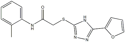 2-{[5-(2-furyl)-4H-1,2,4-triazol-3-yl]sulfanyl}-N-(2-methylphenyl)acetamide