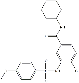 4-chloro-N-cyclohexyl-3-{[(4-methoxyphenyl)sulfonyl]amino}benzamide|