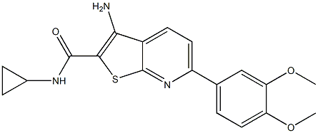 3-amino-N-cyclopropyl-6-(3,4-dimethoxyphenyl)thieno[2,3-b]pyridine-2-carboxamide Structure