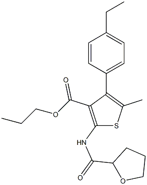 propyl 4-(4-ethylphenyl)-5-methyl-2-[(tetrahydro-2-furanylcarbonyl)amino]-3-thiophenecarboxylate