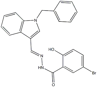 N'-[(1-benzyl-1H-indol-3-yl)methylene]-5-bromo-2-hydroxybenzohydrazide Structure
