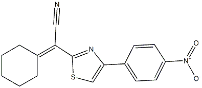 cyclohexylidene(4-{4-nitrophenyl}-1,3-thiazol-2-yl)acetonitrile Struktur