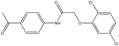 N-(4-acetylphenyl)-2-[(2,5-dichlorophenyl)oxy]acetamide Structure