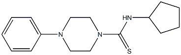 N-cyclopentyl-4-phenyl-1-piperazinecarbothioamide Structure