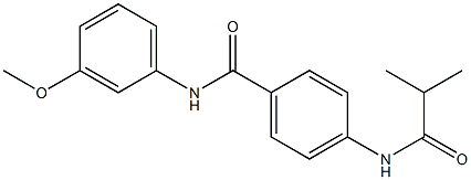 4-(isobutyrylamino)-N-(3-methoxyphenyl)benzamide,,结构式