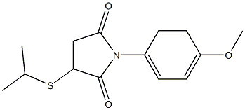 3-(isopropylsulfanyl)-1-(4-methoxyphenyl)-2,5-pyrrolidinedione 结构式