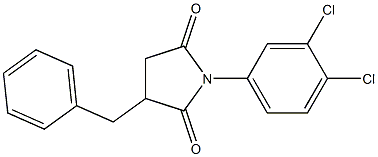 3-benzyl-1-(3,4-dichlorophenyl)-2,5-pyrrolidinedione Structure