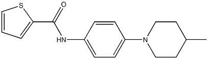 N-[4-(4-methylpiperidin-1-yl)phenyl]thiophene-2-carboxamide,,结构式