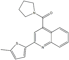 2-(5-methyl-2-thienyl)-4-(1-pyrrolidinylcarbonyl)quinoline Structure