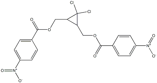 {2,2-dichloro-3-[({4-nitrobenzoyl}oxy)methyl]cyclopropyl}methyl 4-nitrobenzoate Structure