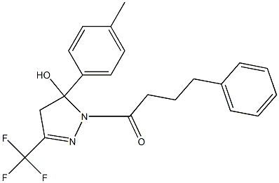 5-(4-methylphenyl)-1-(4-phenylbutanoyl)-3-(trifluoromethyl)-4,5-dihydro-1H-pyrazol-5-ol