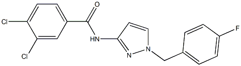 3,4-dichloro-N-[1-(4-fluorobenzyl)-1H-pyrazol-3-yl]benzamide Struktur