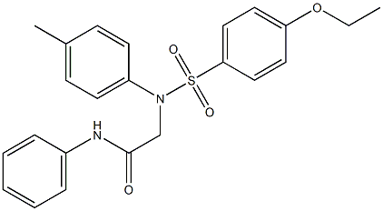 2-{[(4-ethoxyphenyl)sulfonyl]-4-methylanilino}-N-phenylacetamide Struktur