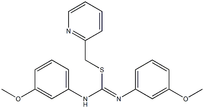 2-pyridinylmethyl N,N'-bis(3-methoxyphenyl)imidothiocarbamate Structure