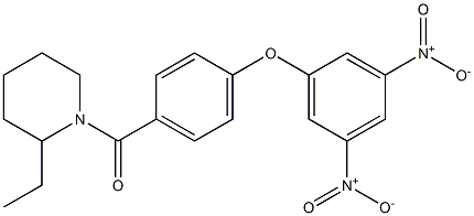 1-(4-{3,5-bisnitrophenoxy}benzoyl)-2-ethylpiperidine Structure