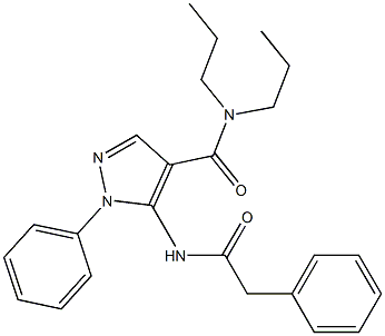 1-phenyl-5-[(phenylacetyl)amino]-N,N-dipropyl-1H-pyrazole-4-carboxamide Structure