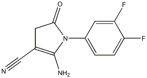 2-amino-1-(3,4-difluorophenyl)-5-oxo-4,5-dihydro-1H-pyrrole-3-carbonitrile Struktur