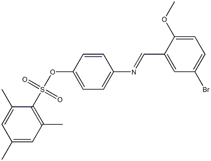 4-[(5-bromo-2-methoxybenzylidene)amino]phenyl 2,4,6-trimethylbenzenesulfonate Structure