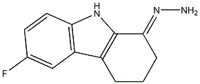 6-fluoro-2,3,4,9-tetrahydro-1H-carbazol-1-one hydrazone,,结构式