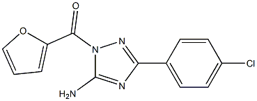3-(4-chlorophenyl)-1-(2-furoyl)-1H-1,2,4-triazol-5-ylamine,,结构式