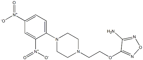 1-{2-[(4-amino-1,2,5-oxadiazol-3-yl)oxy]ethyl}-4-{2,4-bisnitrophenyl}piperazine Structure