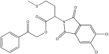2-oxo-2-phenylethyl 2-(5,6-dichloro-1,3-dioxo-1,3-dihydro-2H-isoindol-2-yl)-4-(methylsulfanyl)butanoate