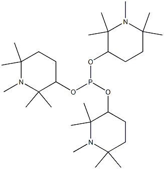Tri(1,2,2,6,6-pentamethylpiperidol)phosphite Structure