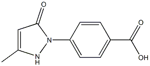 1-(对羧基苯基)-3-甲基-5-吡唑酮, , 结构式