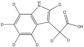 Indole-2,4,5,6,7-d5-3-acetic-2,2-d2  acid 化学構造式