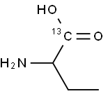 D-2-氨基丁酸-1-13C, , 结构式