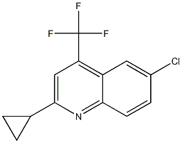 6-Chloro-2-cyclopropyl-4-(trifluoromethyl)quinoline 结构式
